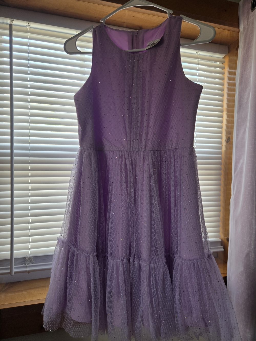 Rare Editions Lilac Rhinestone Dress